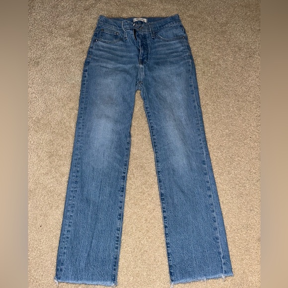 Madewell Straight Blue Jeans - Picture 1 of 6